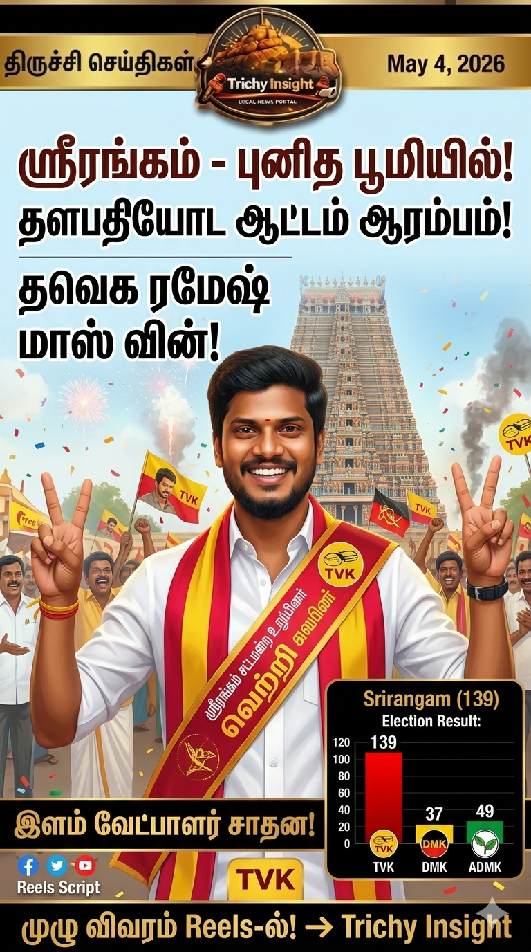 TVK Ramesh Wins Srirangam Seat | Trichy Insight
