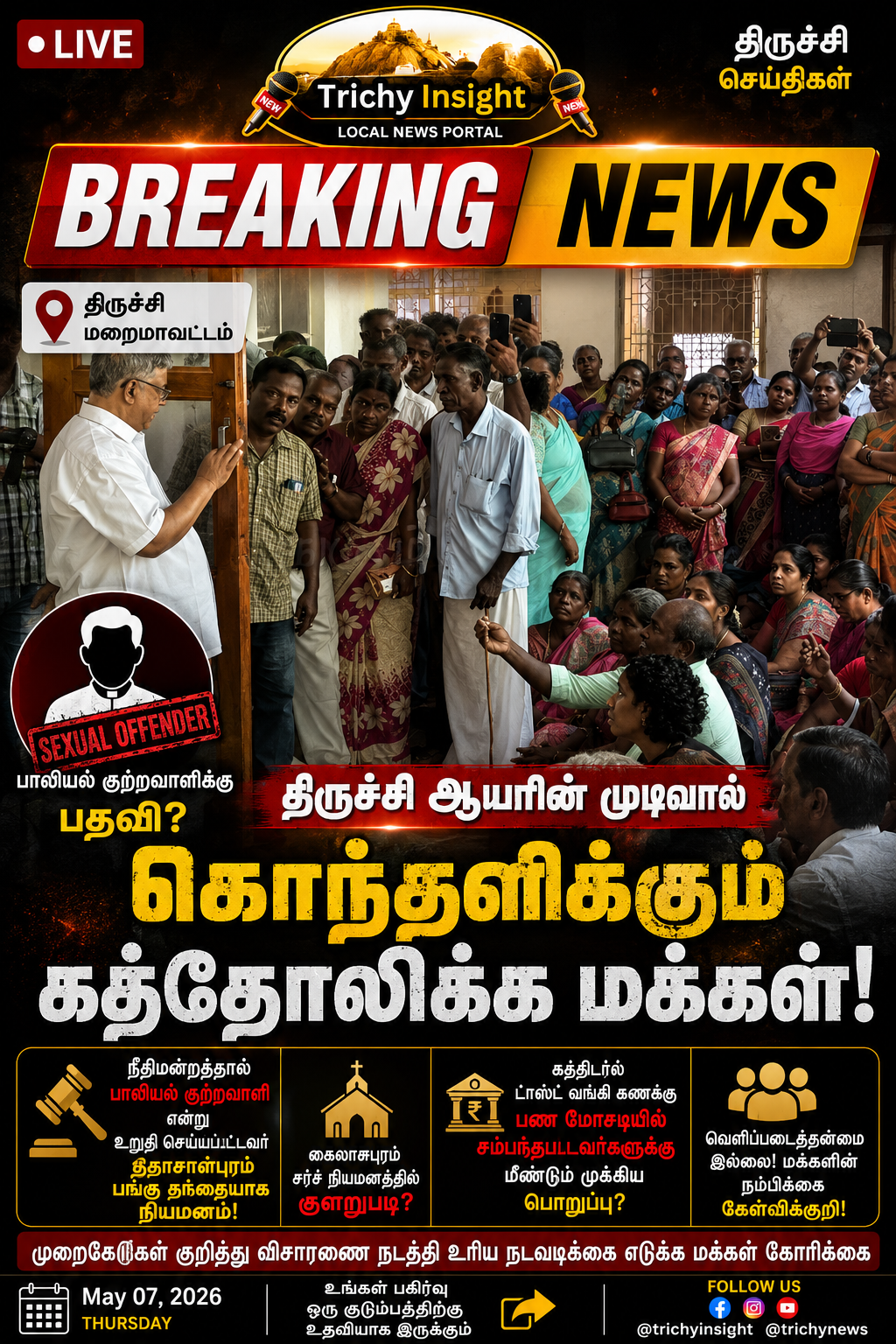 திருச்சி ஆயர் முடிவு சர்ச்சை: கொந்தளிக்கும் மக்கள் | Trichy Insight