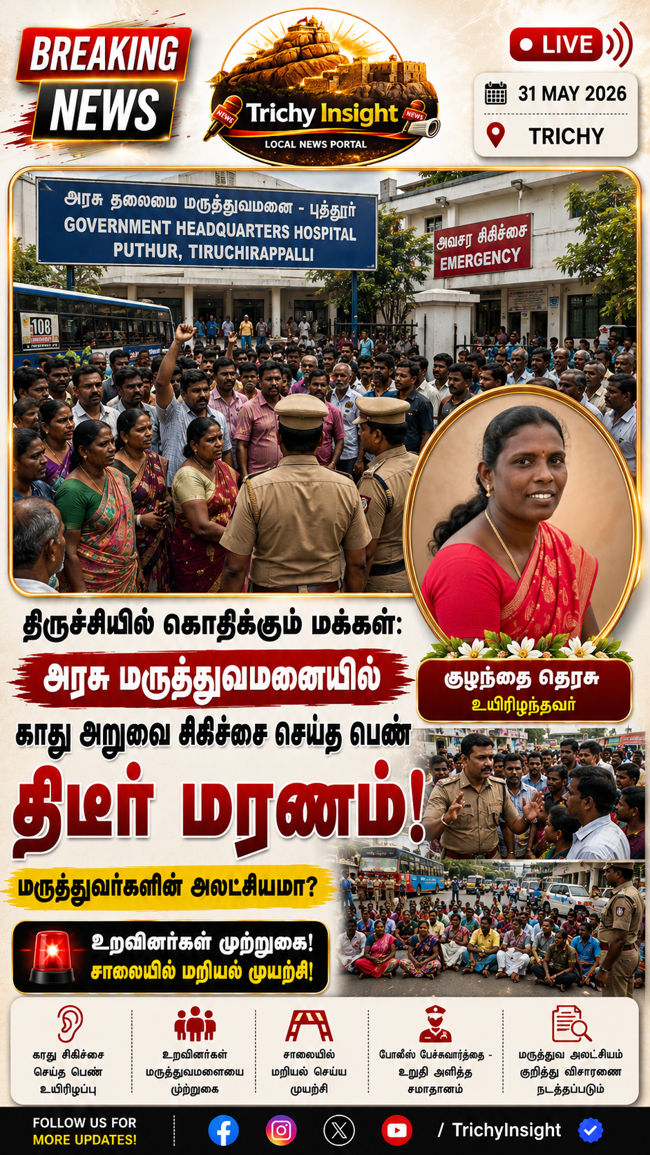 Trichy GH Woman Death Issue Today | Trichy Insight