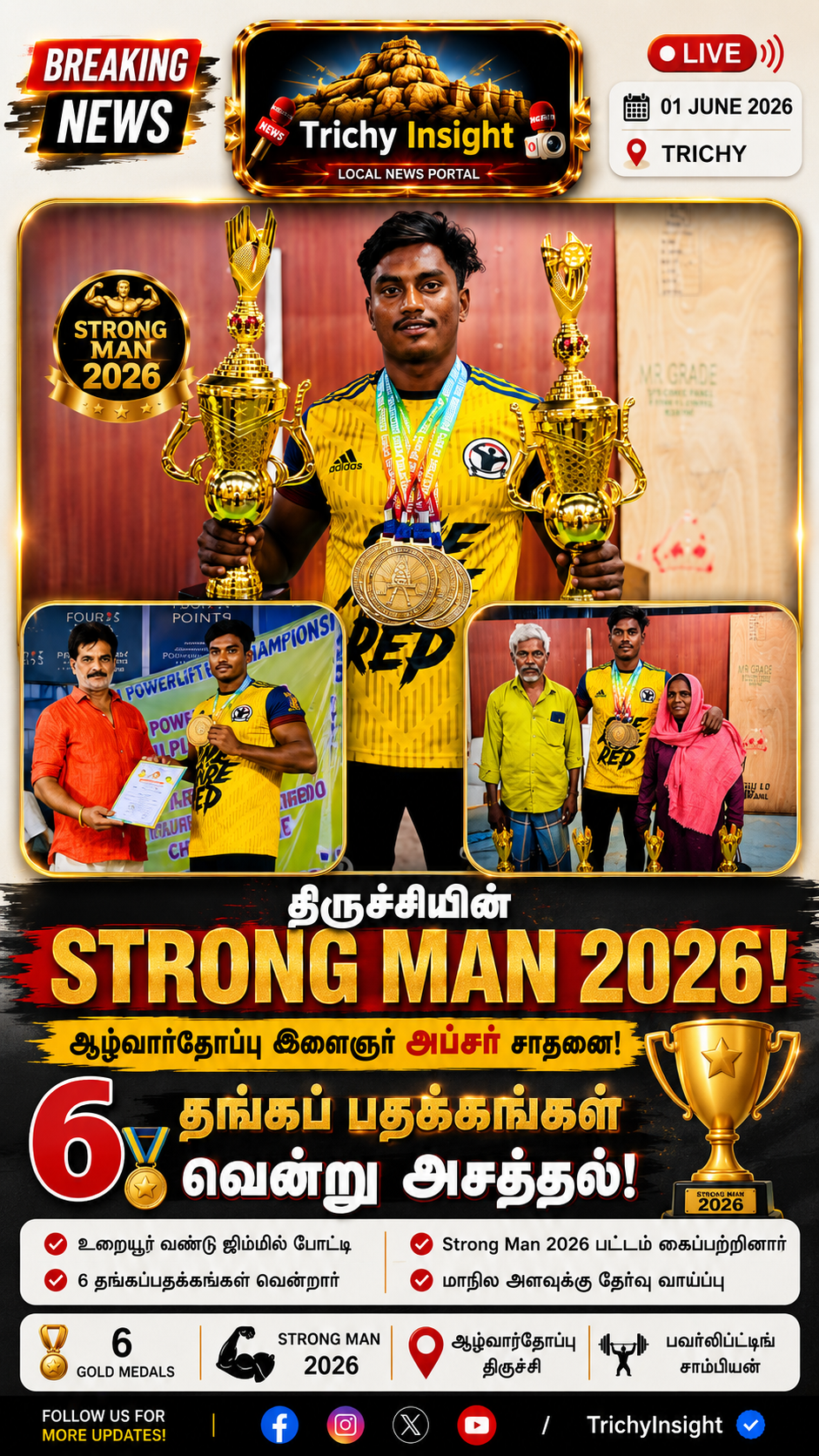 Trichy Strong Man 2026 Absar Alwarthoppu | Trichy Insight