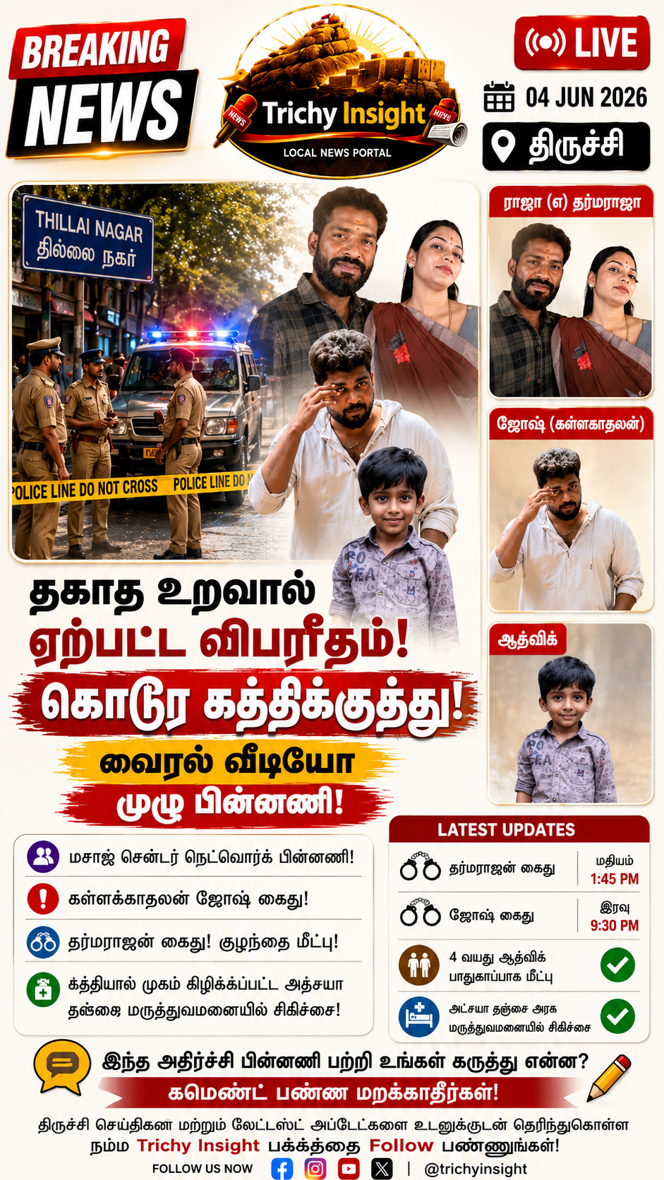Trichy Atchaya Case Dharmarajan Jose Arrested | Trichy Insight