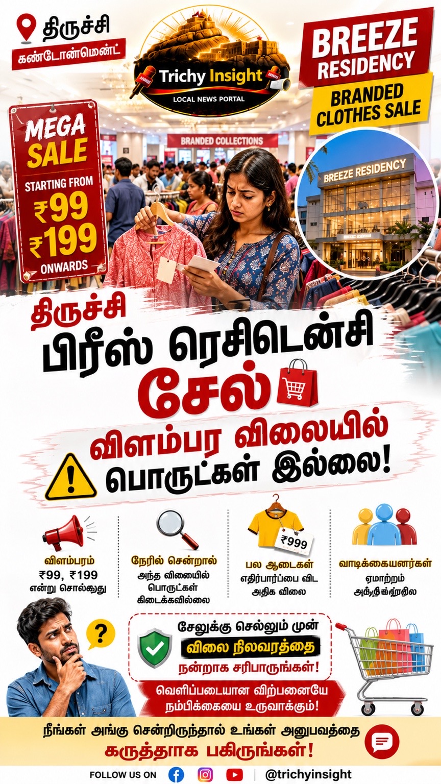 திருச்சி பிரீஸ் ரெசிடென்சி சேல் - உண்மை நிலவரம் - Trichy Insight